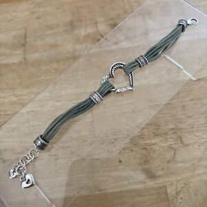 Brighton Heritage Heart Henna Corded Bracelet Seafoam